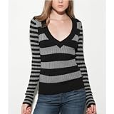 G by GUESS Jepsen Striped V-Neck Sweater