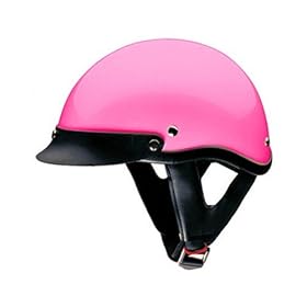 Half Helmets - Motorcycle Half Helmet DOT 100 Pink