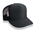 Retro Foam & Mesh Trucker Baseball Hat, Black