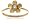 10k Yellow Gold Matte Diamond Flower Ring, Size 7
