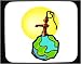 Mouse Pad with globe, worold, "water pump", earth