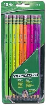 Dixon Ticonderoga Company DIX13810 Ticonderoga Neon Wood Pencils 10Pk