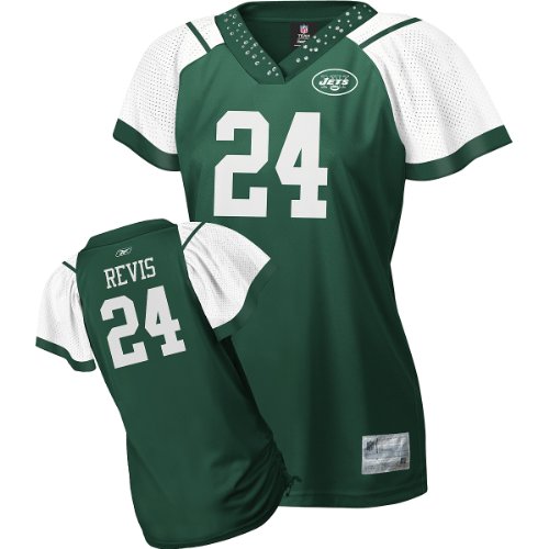 Reebok New York Jets Darrelle Revis Women's Field Flirt Fashion Jersey Small