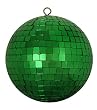 Christmas Green Mirrored Glass Disco Ball Christmas Ornament 8" (200mm)