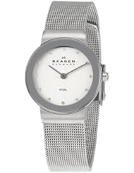 Skagen Womens 358SSSD Silver Dial Mesh Bracelet Watch