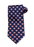 Auburn University Tigers 1 Tone Necktie Navy