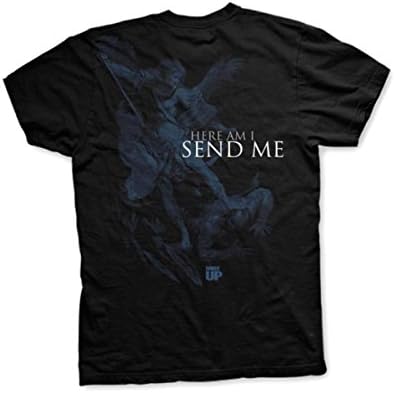 Ranger Up LEO Here Am I Send Me T-shirt, Thin Blue Line, Police, Black, XL