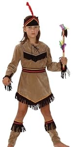 Boland 86943 - Kinder-Kostüm Indianerin Kleine Adlerin, Größe 128-140