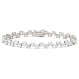 Bridge Jewelry Sterling Silver Bubble Tennis bracelet - Silver