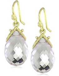 Gabrielle Sanchez Faceted Rose De France Drop Medium Double Seed Earrings