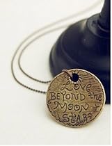 Fashion vintage golden color round Pendant With Chain