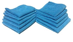 Microfiber Cleaning Cloths - 300 Pack - 100% High Quality Microfiber - Blue Color - Reusable, Washable, and Eco-Friendly!