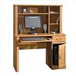 Sauder Orchard Hills Small Wood Computer Desk with Hutch in Oak