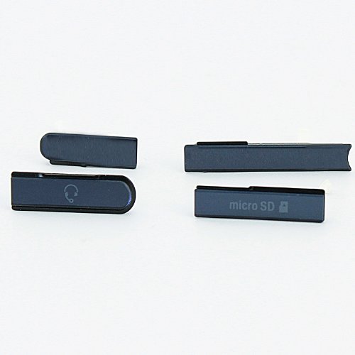 Black Audio Jack Micro SD USB Sim Card Slot Port Cover For Xperia Z L36H