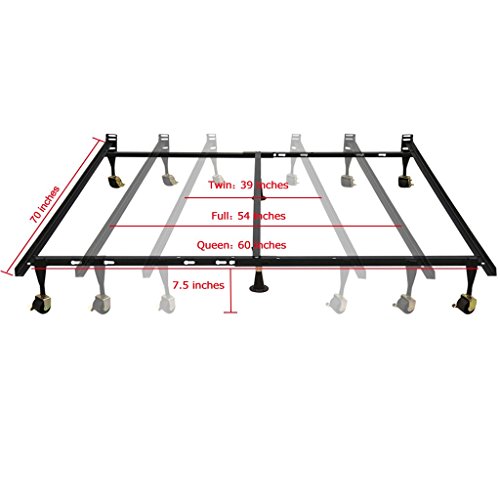 LANGRIA Adjustable Heavy Duty Metal Bed Frame (1000 lbs. Capacity, 6