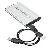 USB 2.0 External 2.5-inch IDE HDD Enclosure Case for Laptop (Silver)
