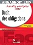 Droit des obligations : Annales corrig�es