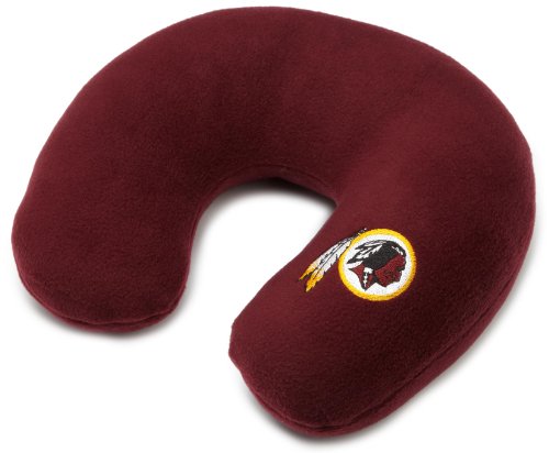 NFL Washington Redskins Embroidered U-Shaped Fleece Travel Neck Pillow (Burgundy)