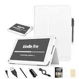 FINTIE(TM) White PU Leather Folio Case Cover Value Package with Free Screen Protector/Stylus/USB cable/Car charger for Amazon Kindle Fire 7" Tablet FINTIE(TM) White PU Leather Folio Case Cover Value Package with Free Screen Protector/Stylus/USB cable/Car charger for Amazon Kindle Fire 7" Tablet