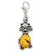 Helena Langevin - PCHBP010K - Charm's Chat - Femme - Argent 925/1000 - Ambre Cognac