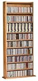 IMAGE OF WOOD TECHNOLOGY MM-600 OAK Hardwood Multimedia Storage Shelves in Oak Finish (WOOD TECHNOLOGY MM600OAK)