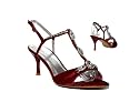 Astrapahl, Elegante Damen Sandalette, Pumps, Abendschuhe, Mit Strasssteinen, Satin, Farbe rot
