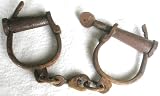 Antique Reproduction Adjustable Cast Iron Handcuffs