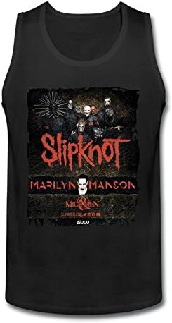 Ruein Men's Slipknot Marilyn Manson 2016 Tour Poster Tank Top Black M