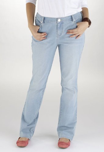 Avenue Plus Size Petite Divine Denim Straight Leg Jean