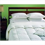 12" Sewn Thru Boxstitch White Goose Down Comforter Size: Super King