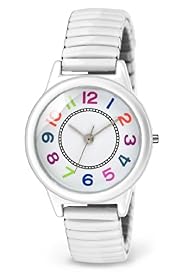 Multicoloured Expandable Strap Analogue Watch