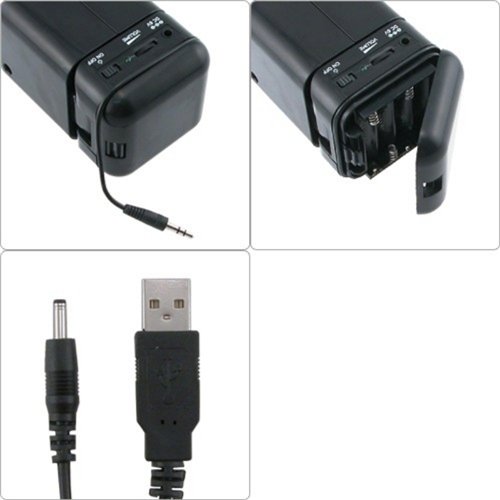 GTMax Portable Folding Stereo Speaker For Apple Ipod (Black)