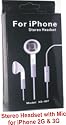 Accessories Online -  Stereo Headphones / Headset for Apple iPhone / iPhone 3G With Microphone