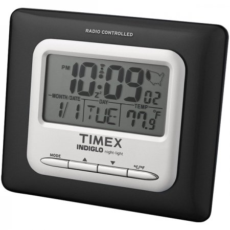 Timex T045B Radio Controlled Atomic Alarm Clock (Black)