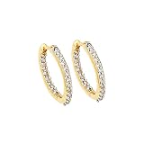 14K Yellow Gold 1/2 ct. Diamond In & Out Fashion Earrings