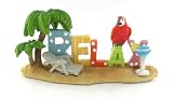 Relax Tropical Parrot Beach Ocean Statue Figurine