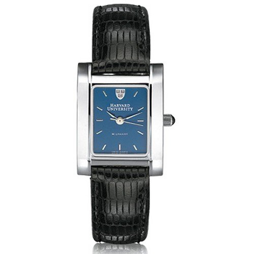 Harvard University Womens Swiss Watch - Blue Quad Watch with Leather Strap