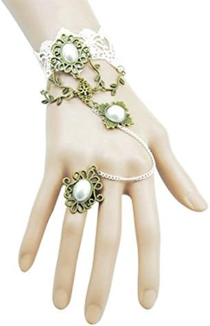 Aestheticism Gothic Victorian Halloween White Lace Vampire Retro Vintage Choker Bracelets