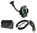iGrip Car Mount Holder Kit for Dashboard and Windshield + Car Auto Plug-in Vehicle Charger + Leather Cover Case Holster Pouch with Belt Clip for Sprint Motorola Brute i680 - Sprint Kyocera Milano C5120 - Sprint Kyocera DuraMax Cell Phone - BestCellBuy Brand