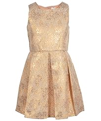 Girls Metallic/Polyester/Viscose  Dress