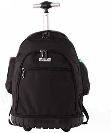 Maisffile Children Nylon Trolley School Backpack - Black