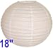 White Chinese/Japanese Paper Lantern/Lamp 18" Diameter - Just Artifacts Brand