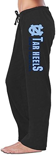 PTCY Women's Running Pants North Carolina Tar Heels Football Design Black Size XL