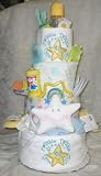 4 Tier Twinkle Twinkle Baby Diaper Cake