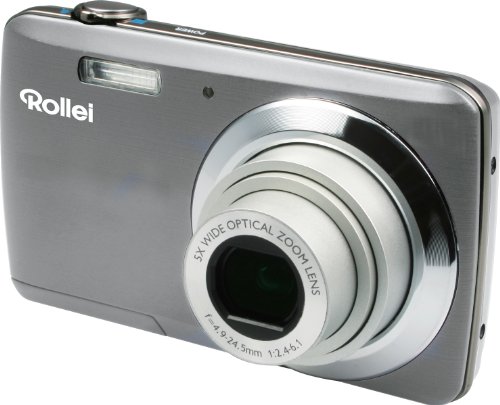 Rollei Powerflex Digitalkamera 500 (16 Megapixel, 5-fach optischer Zoom, 28 mm Weitwinkelobjektiv, HD Video, 6,85 cm (2,7 Zoll) Display) silber