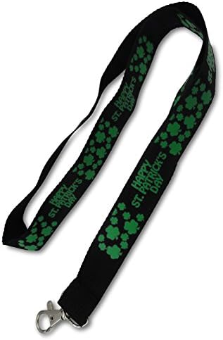 Black Happy St. Patrick's Day Lanyard