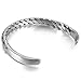 Men,Women's Stainless Steel Bracelet Bangle Cuff Silver Black Biker Unique
