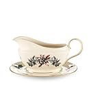 Lenox Winter Greetings China Sauce Boat & Stand