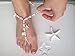 Pink Barefoot Sandals Beach Wedding Beaded Anklet with Starfish and Real Seashells - Set of 2