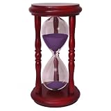 Hourglass Sand Timer - 5 Minute Cherry Finish Wood Frame